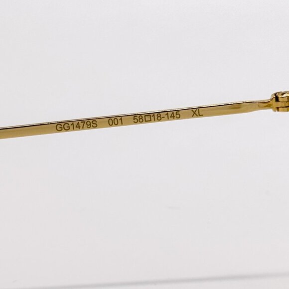 NEW GUCCI GG1479S 001 EYEGLASSES WOMEN GOLD AVIATOR EYEWEAR GUCCI - Picture 11 of 13